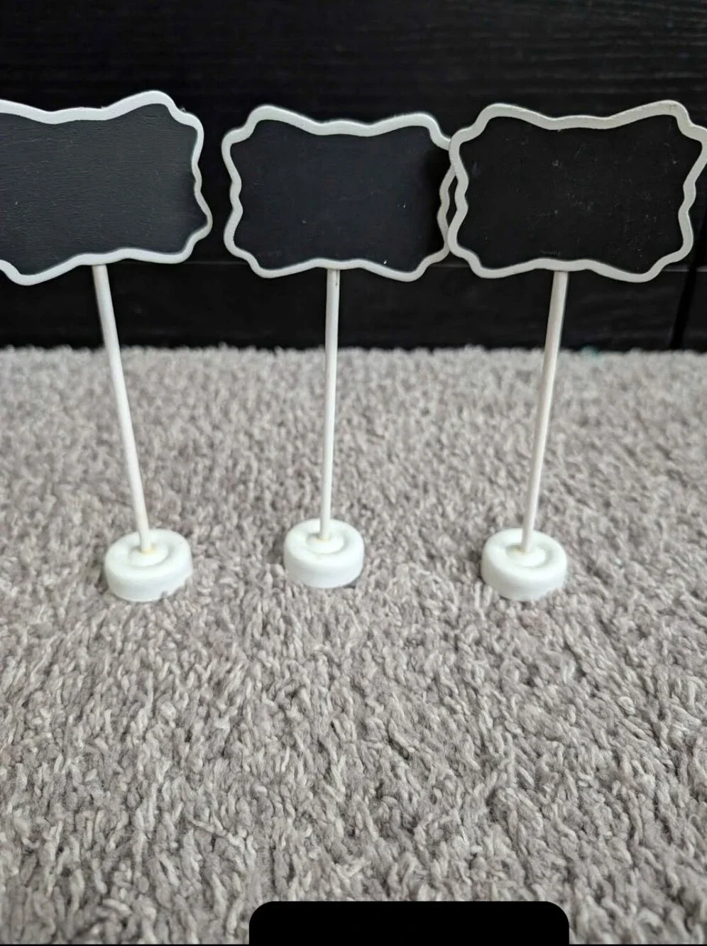 Mini Chalkboard Place Card Signs – Black